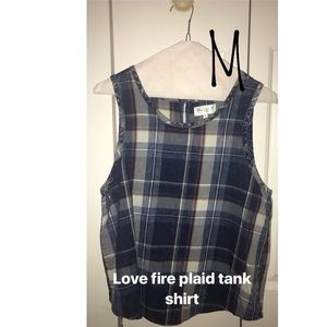 Love Fire plaid tank